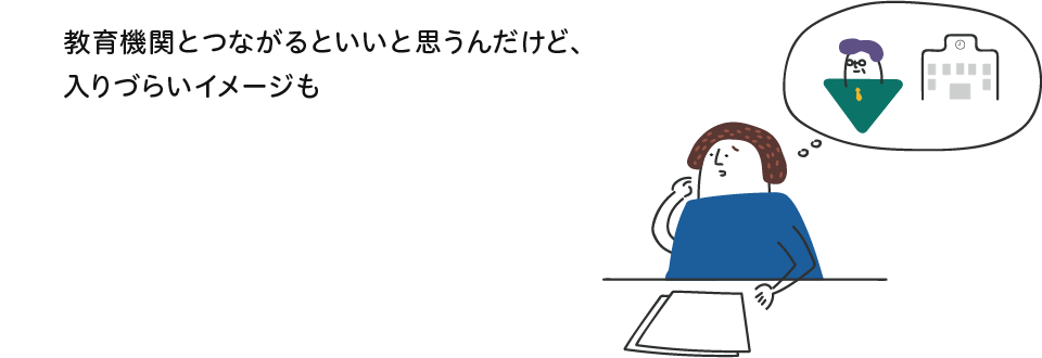 教育機関とつながるといいと思うんだけど、入りづらいイメージも